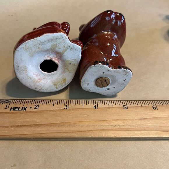 Vintage Rosemeade Dakota Pottery Bear Shaped Salt $Pepper Shakers - 1941-1960s - Picture 5 of 6